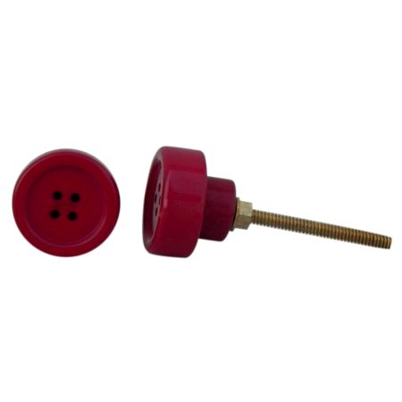 Red Button Knob