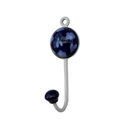 Navy Blue Heart Wall Hooks