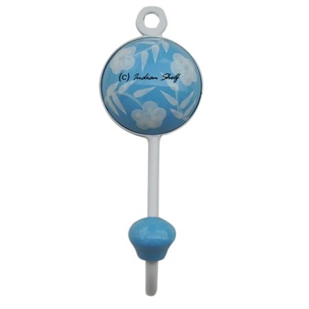 Turquoise Flower Decorative Wall Hooks