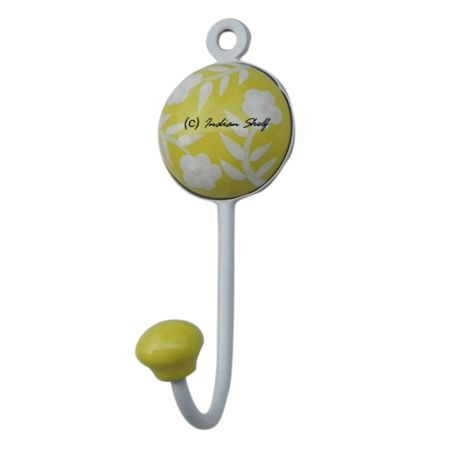 Yellow Flower Decorative Wall Hooks