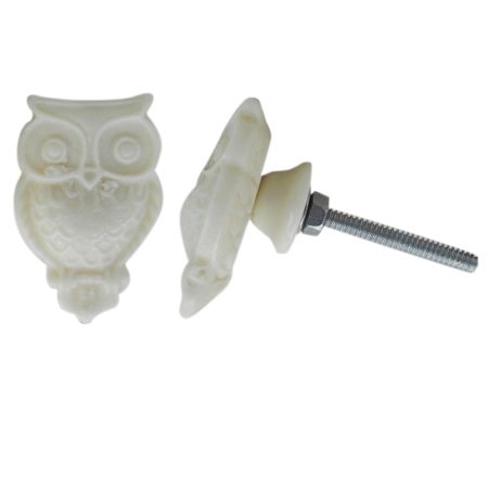 Cream Big Owl Knob