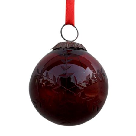 Blood Red Plum Leaf Cut Christmas Hanging-1