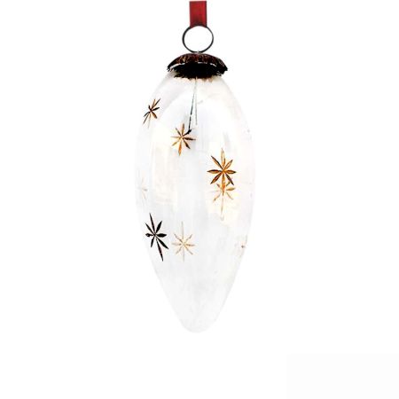 Clear Parsnips Golden Star Christmas Hanging
