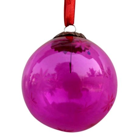 Queen Pink Plum Star Cut Christmas Hanging