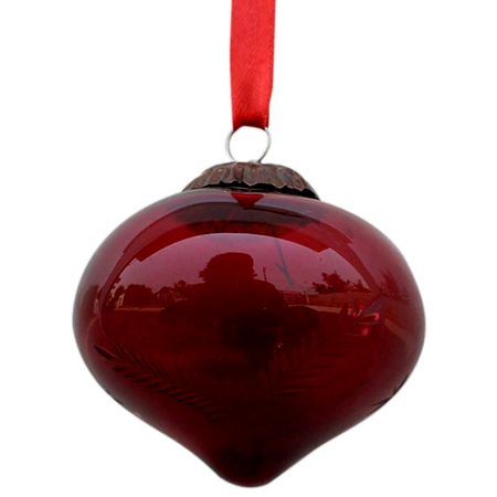 Red Turnip Leaf Cut  Christmas Hanging