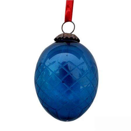 Turquoise Avocado Box Cut Christmas Hanging