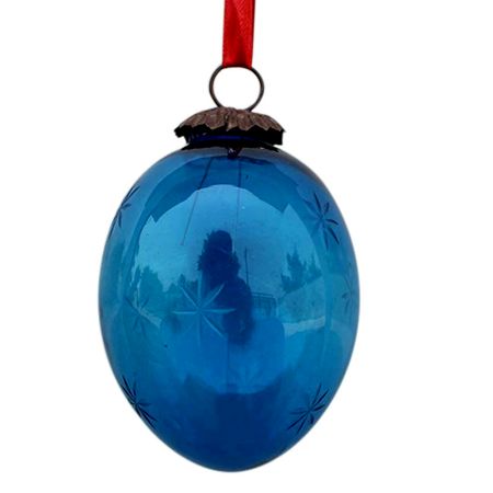 Turquoise Avocado Star Cut Christmas Hanging