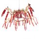 Red Glass Chandelier Lighting.