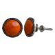 Orange Glass Metal Knobs