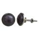 Purple Glass Metal Knobs