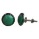 Green Glass Metal Knobs