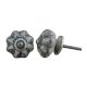 Grey Floral Small Knob