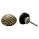 Zebra Oval Horn Knob