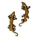 Lizard Golden Handle-1 In A Set of 2 Piece 5.25