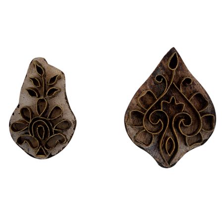 Set of 2 Piece Super Fine Wooden Printing Block