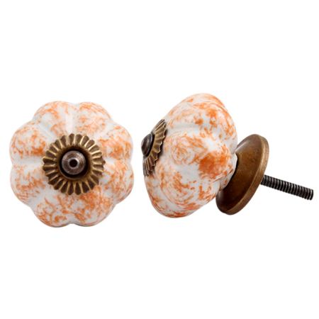 Sprinkled Orange Medium Ceramic Knob