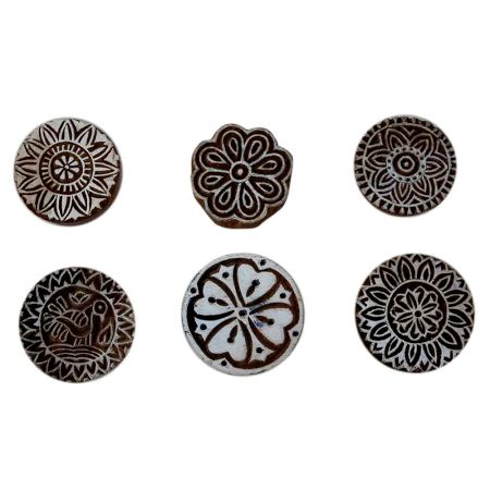 Set of 6 Piece New Mix Wooden Printing Block