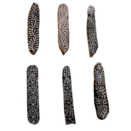 Set of 6 Piece New Mix Wooden Printing Block