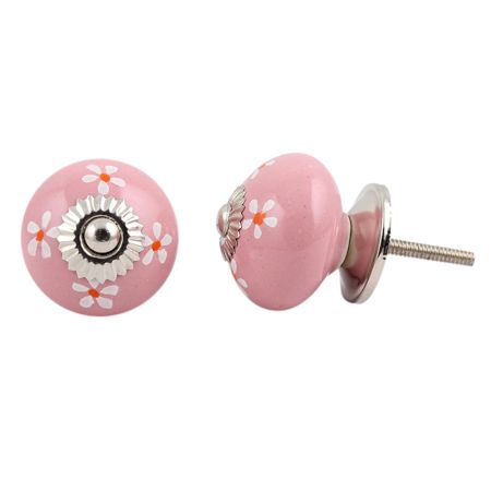 Pink Flower Knob