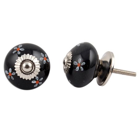 Black Flower Knob