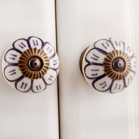 Purple Sunflower Knob