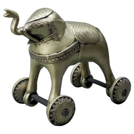 Bronze Elephant on Wheel