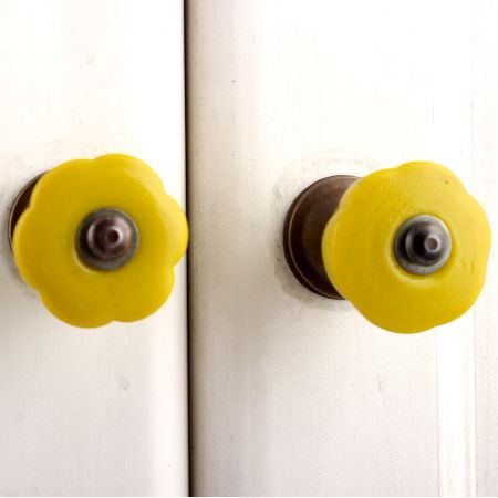 Yellow Tulip Knob