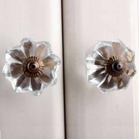 Clear Medium Glass Knob