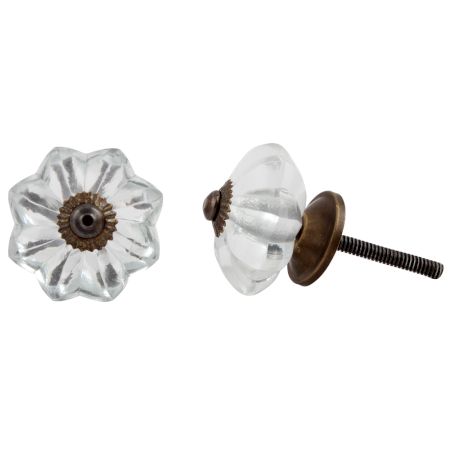 Clear Medium Glass Knob