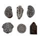 Set of 6 Piece New Mix Wooden Printing Block