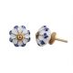 Blue Flower Medium Knob