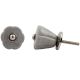 Grey Tulip Glass Knob