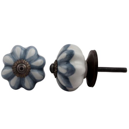 Grey Sunflower Medium Knob