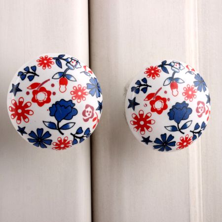Navy Blue Lily Knob