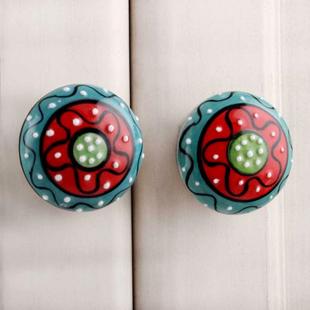 Red Flower Knob