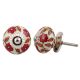 Red Tiny Flower Cabinet Knob
