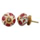 Red Tiny Flower Cabinet Knob