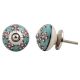 Turquoise Tiny Flower Cabinet Knob