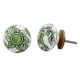 White Green Daffodil Flower Knob