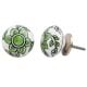 White Green Daffodil Flower Knob