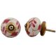Dark Pink Flower Knob