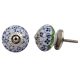 Blue Flower Dresser Knob