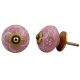 Pink Floral Dresser Knob