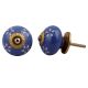 Slate Blue Flower Dresser Knob