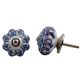 Turquoise Purple Floral Drawer Knob