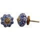 Turquoise Purple Floral Drawer Knob