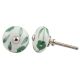 Green Floral Medium Knob