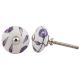 Purple Floral Medium Knob