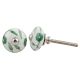 Green Floral Small Knob