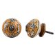 Mustard Floral Ceramic Knob